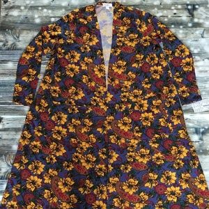 Lularoe Sarah Womens XS Multicolor Floral Cardigan